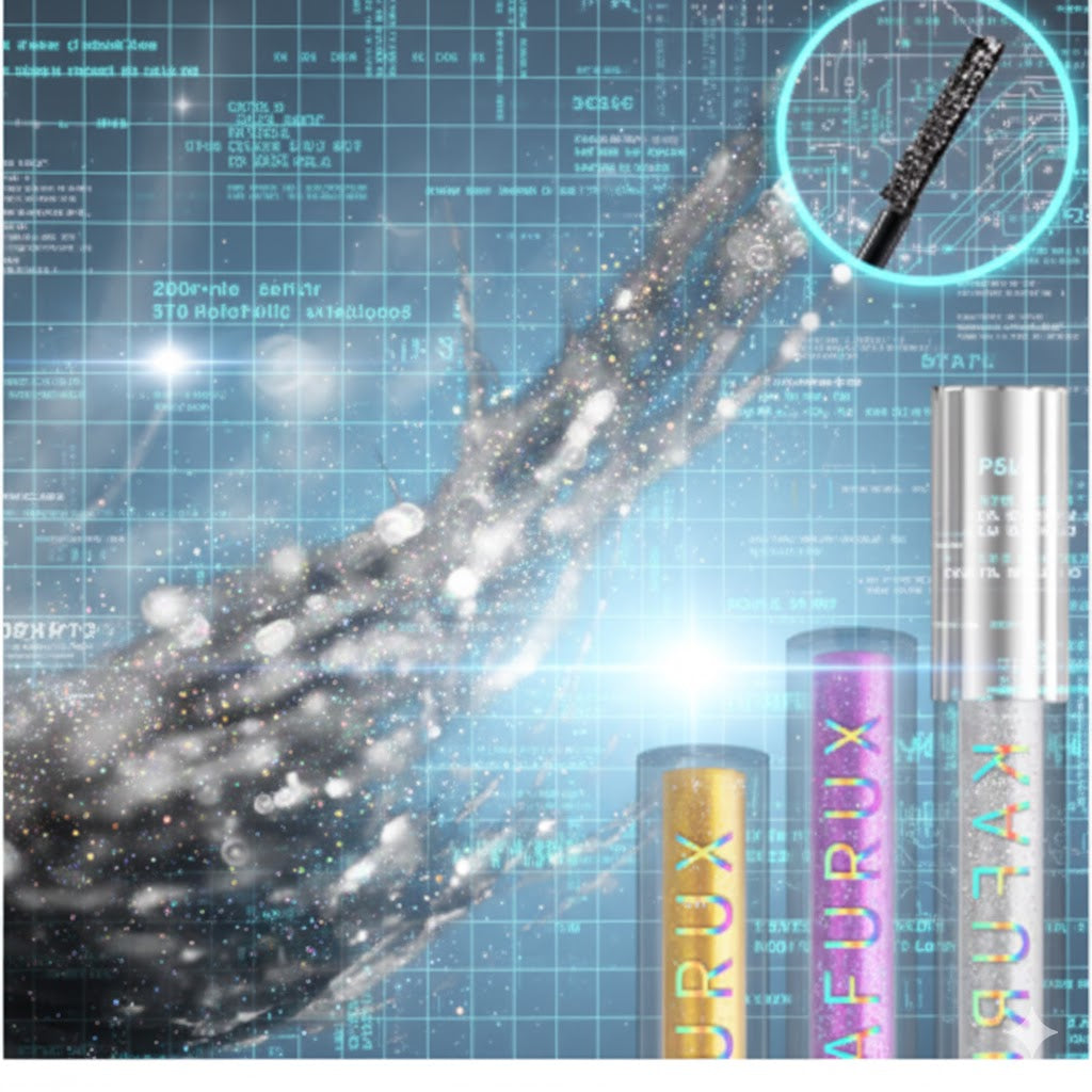 Diamond Glitter Mascara for Sparkling Snow Effect – Instant Volume & Extreme Curl Wand | Sweat-Proof Professional Cosmetic for Radiant Eye Looks